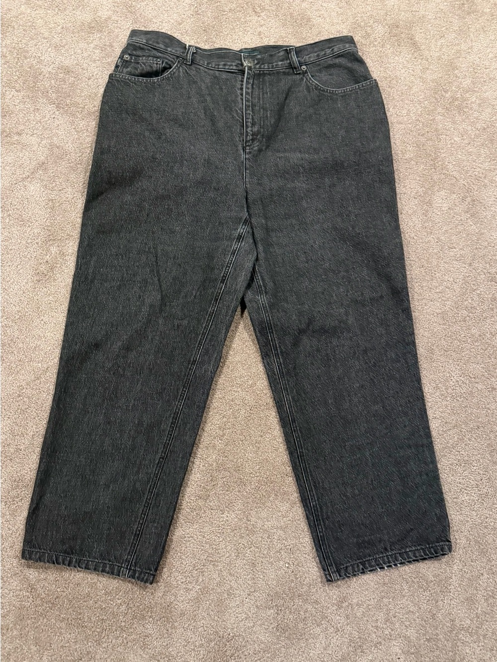 Lauren Ralph Lauren Black Jeans 16W Straight Leg 100% Cotton Denim
